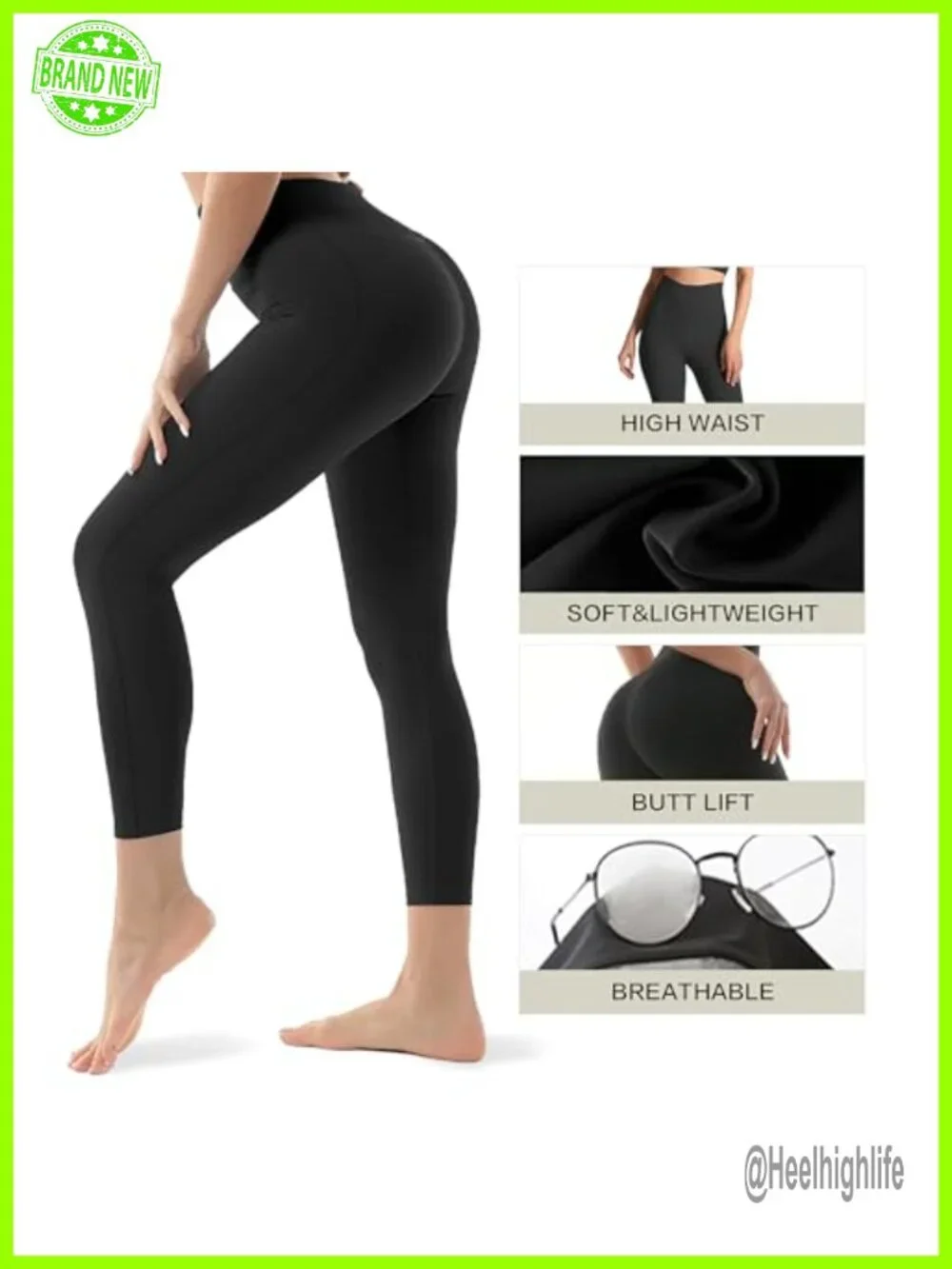 3 Pack High Waisted Butt Lift Women's Yoga Pants Non See-Through Workout